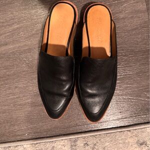 Madewell Black Leather Mule, 6